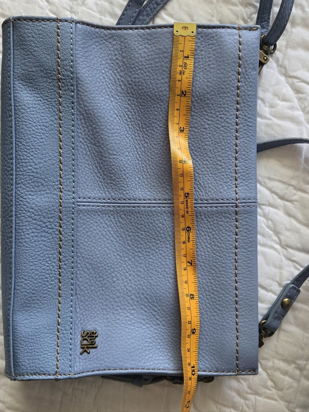 The Sak Light Blue Pebbled Leather Crossbody Bag - Picture 12 of 13